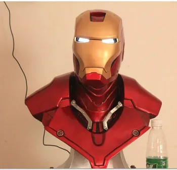 

Iron Man Helmet Lighting (LIFE SIZE) 1:1 BIG Statue Chest Mask Tony Stark Collectible Deluxe LED Eye