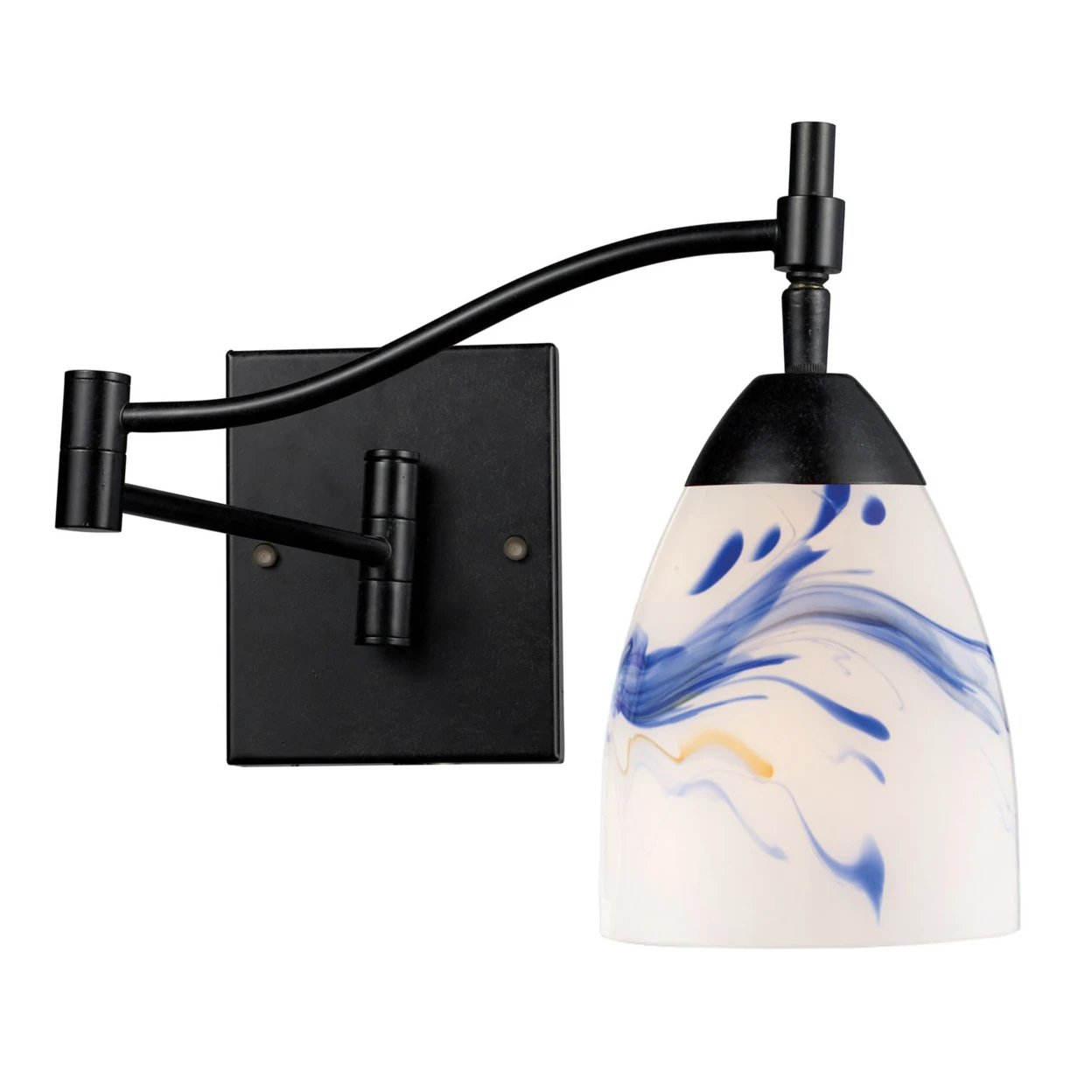 ELK Lighting Celina 1 Light Swingarm LED Sconce In Dark Rust And Mountain