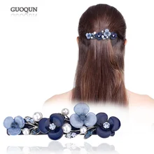 Заколка для волос с цветами-заколка для волос с жемчугом Для женщин-ацетатные стразы из целлюлозы аксессуары для волос-украшение для волос-украшения для волос