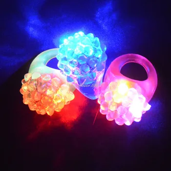

Party Halloween LED Flashing Light Rings Blinking Party Soft Light Up Glow Jelly Finger Rings