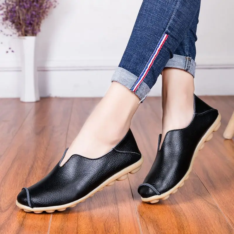 RIZABINA/Женская обувь из натуральной кожи на плоской подошве; модные Лоферы без застежки в стиле пэчворк; Новая летняя офисная обувь; женская обувь; Размеры 35-43