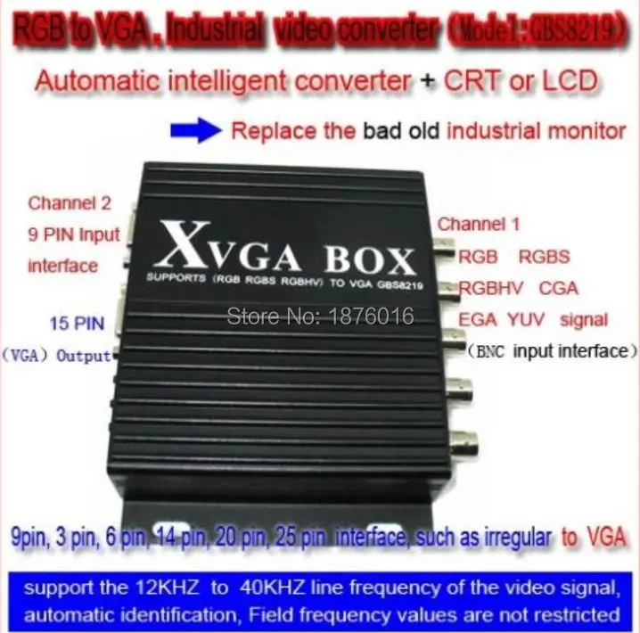 Fanuc monitor to LCD for A61L-0001-0072 A61L-0001-0074 A61L-0001-0076 XVGA box