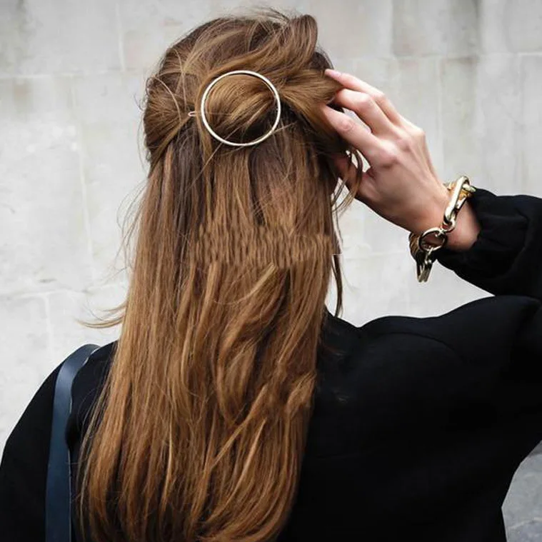 

Round Popular Leaf triangle Shape Hairpins Metal Women Lady Girls Scissors Moon Barrette Hair Clip Hair Accessories Decoration