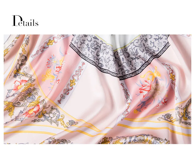 [BAOSHIDI] Новое поступление атласный шелковый шарф 90*90 большой квадратный шарф, роскошный брендовый дизайн, элегантный женский шарф