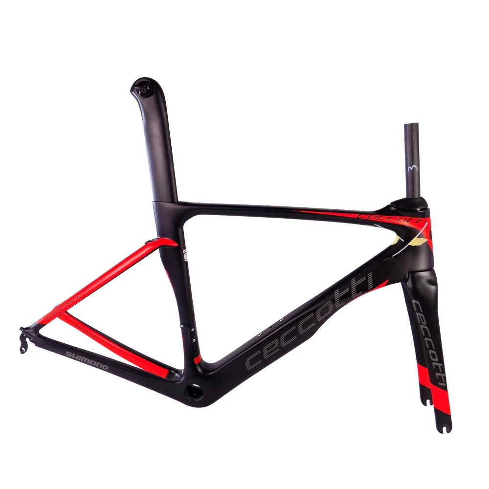 Discount 2018 new CECCOTTI carbon road frame T1000 full carbon fiber DI2 Mechanical carbon bike frame 3