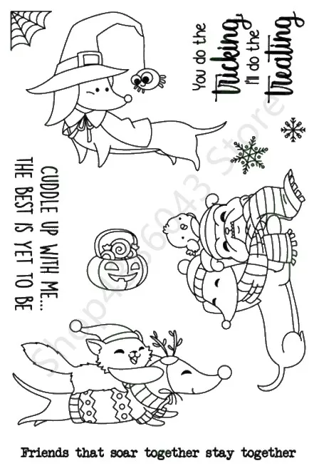 

Christmas dog Clear Silicone Stamps for DIY Scrapbooking/Card Making/Kids Christmas Decoration Supplies Popular A1384