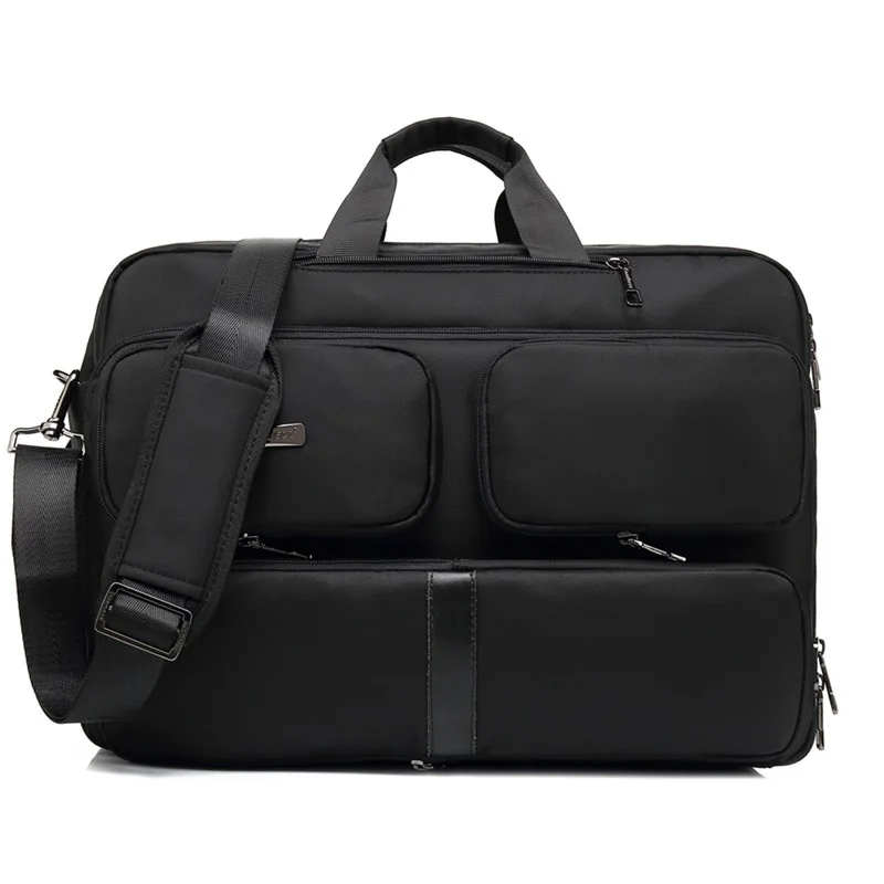 17 17,3 дюймов Сумка-трансформер для ноутбука сумка-рюкзак для ноутбука сумка-мессенджер чехол для ноутбука сумка-портфель для бизнеса рюкзак - Цвет: Black