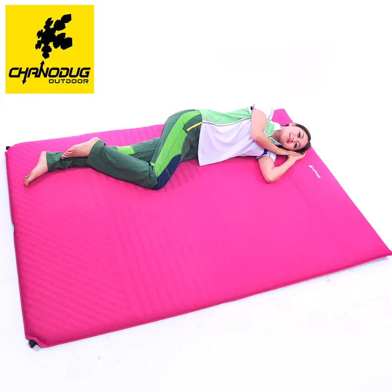 CHANODUG double person use widening and thickening 5cm thick automatic inflatable mat camping mattress