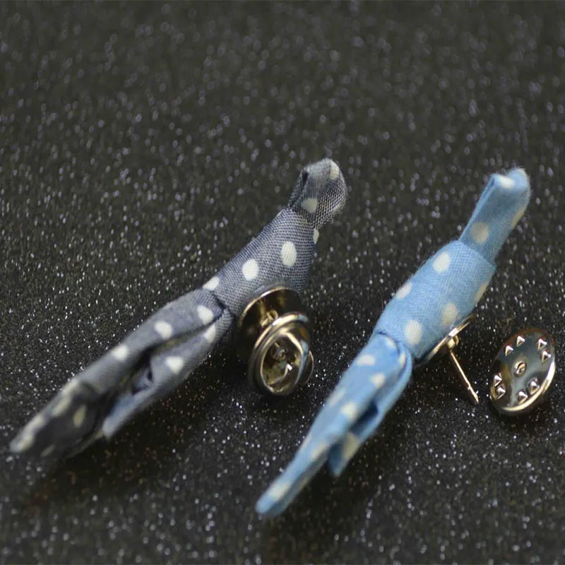 

Mdiger Popular Men Lapel Pin Polka Dots Tie Shape Brooch for Suit Decor Fashion Wedding Groomsman One Piece Wholesale Brooches