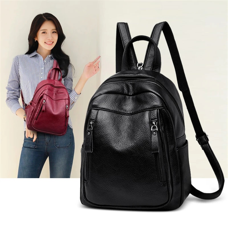 VANDERWAH de alta calidad 3-en-1 mujer mochila mujeres Mochila De Cuero cremallera bolsa de gran capacidad bolso de escuela de Viaje Mochila VANDERWAH de alta calidad 3-en-1 mujer mochila mujeres Mochila De Cuero cremallera bolsa de gran capacidad bolso de escuela de Viaje Mochila