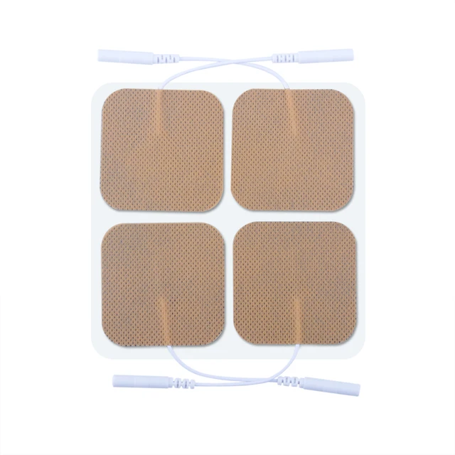 10 Pairs High Quality Brown Electrodes Pads With Plug Hole 2.0mm For TENS/EMS Digital Therapy Machine Size 5*5cm