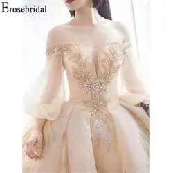 Erosebridal Новое поступление винтажные Свадебные платья 2019 с пышными рукавами Свадебные платья Тюль Свадебное платье без бретелек Vestidos De Noiva