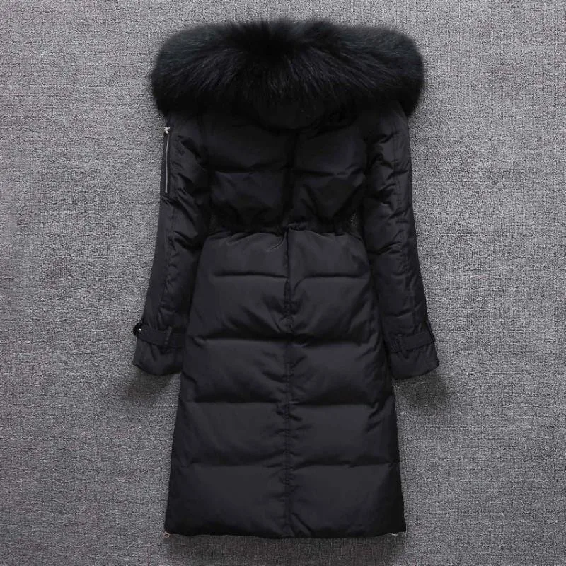 Женские парки, зимний пуховик, длинное пальто, плотная теплая верхняя одежда с капюшоном, тонкий большой размер, высокое качество, Женские базовые пальто AA467