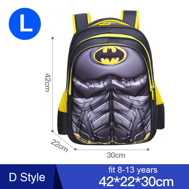 Комикс Супермен Бэтмен спайдерман мальчик девочка дети детский сад детская школьная сумка рюкзак Школьные сумки Дети студенческий рюкзак - Цвет: Gary L Batman