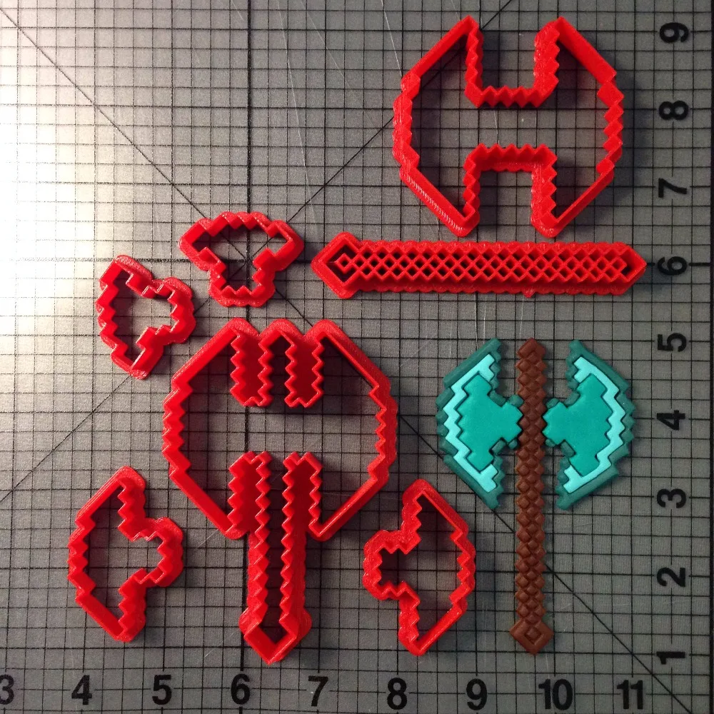 

Game Super Mario Tools Custom Made 3D Printed Confeitaria Fondant Cupcake Cup Cookie Cutter Set