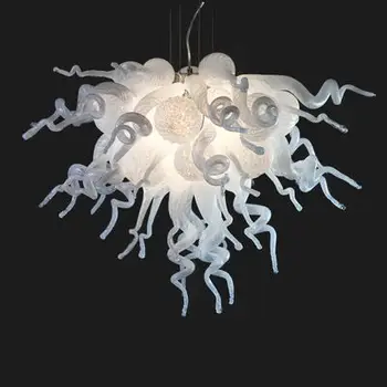 

Free Shipping White Murano Glass Style Art Decorative Modern Crystal Chandelier