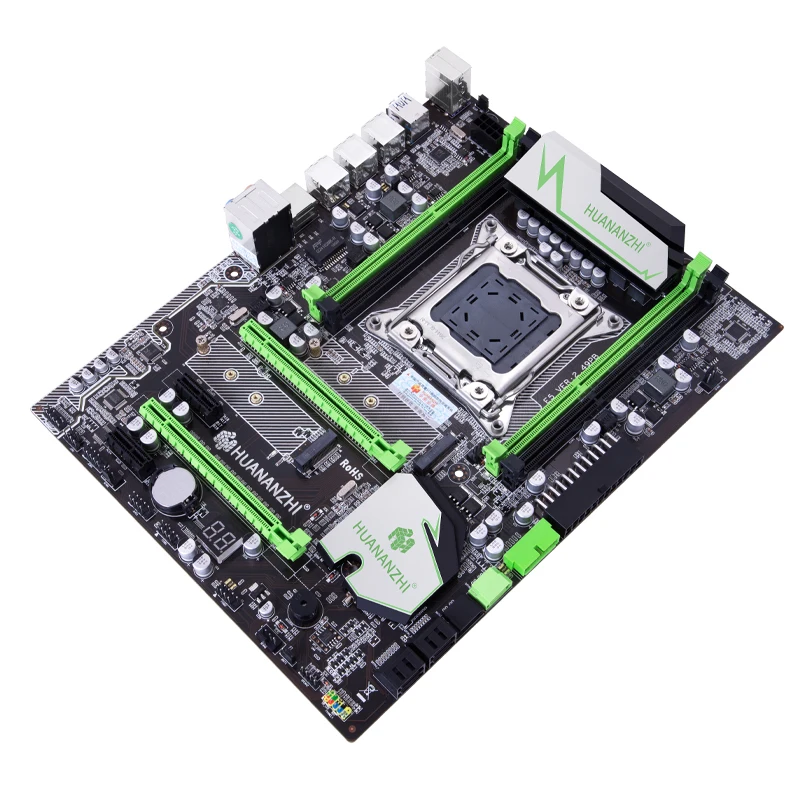 Материнская плата HUANANZHI X79 LGA2011 ATX USB3.0 SATA3 PCI E NVME M.2 SSD поддержка памяти REG ECC и