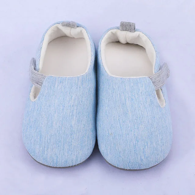 Ezeleven/; хлопковая ткань высокого качества; детская обувь для мальчиков и девочек - Цвет: Light Blue