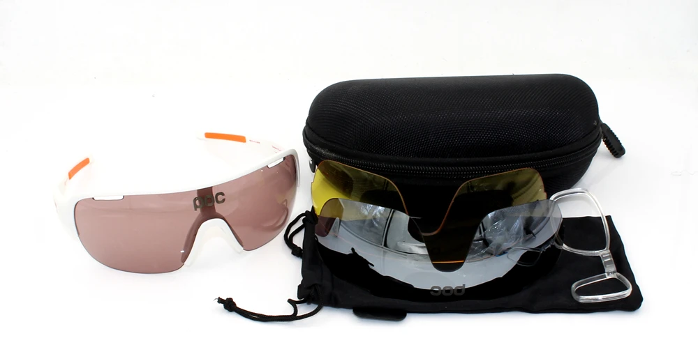 POC Cycling Sunglasses 3 Lens Sport Road Mountain Bike Bicycle Riding Glasses Eyewear Goggles Oculos De Sol Masculino Running