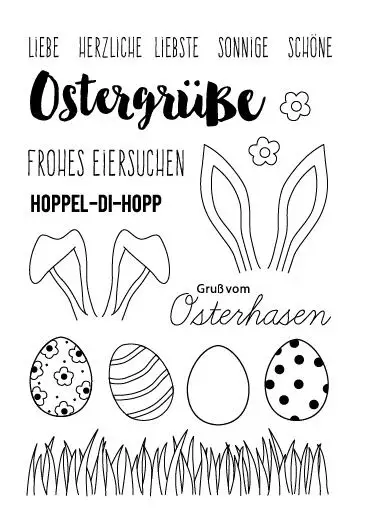 

German Easter Transparent Silicone Stamp Seal for DIY scrapbooking photo album Decorative clear stamps A181