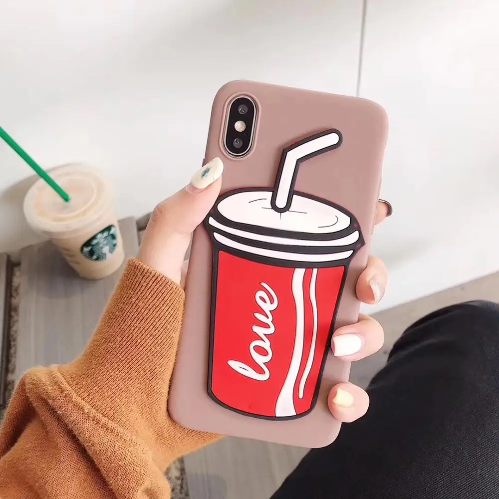 3D Cola Shape Patterned Soft TPU Silicon Case Cover on sfor Samsung A10 A20 A30 A50 M10 Candy Color Matte Skin Phone Coque Funda (1)