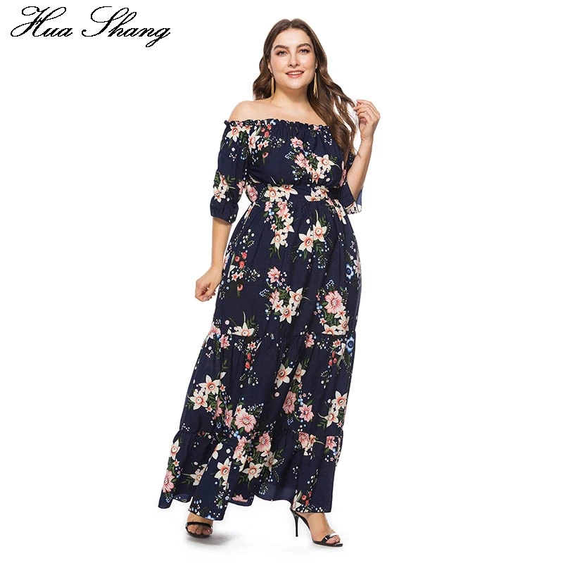 Crossed Reality Kaufen Billig Druck Sommer Strand Kleid Boho Plus Grosse Slash Ansatz Halbe Lange Frauen Beilaufige Reich Drapierte Elegante 5xl 6xl Mode Kleider Preise Online