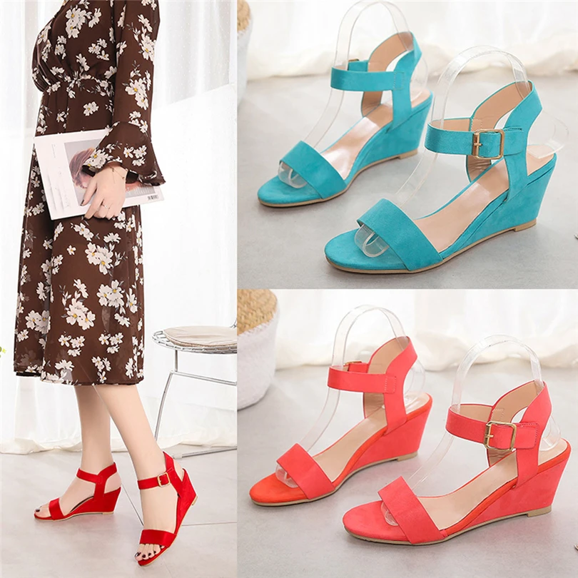 

SIKETU Women Sandals 2019 Wedges Summer Casual Shoes Buckle Strap Roman Gladiator Sandals Women Sandalias Mujer A30