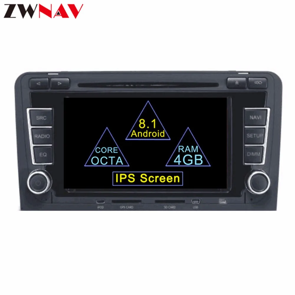 

Support Bose system Android 8.1 Car DVD player radio for Audi A3 / S3 2003 - 2013 with 8 core GPS navigation multimedia stereo