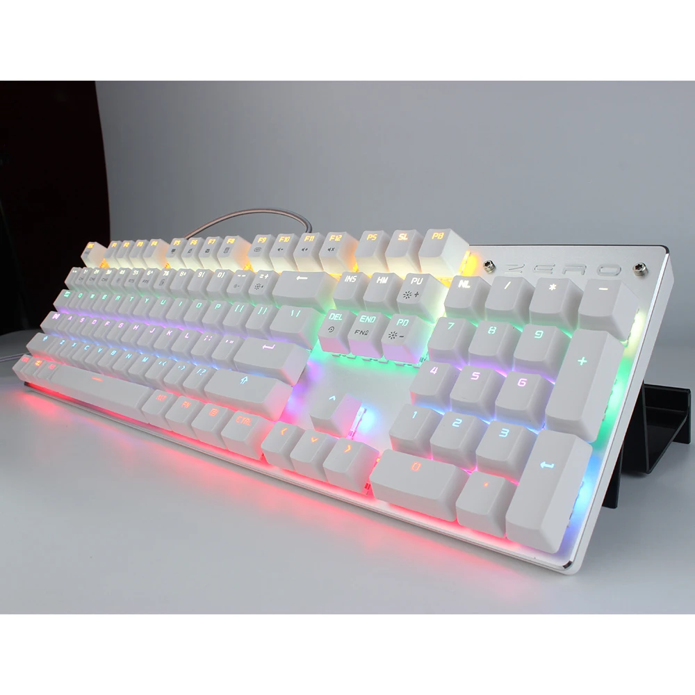 Игровая клавиатура механическая 104 87 Keycaps синий переключатель с подсветкой