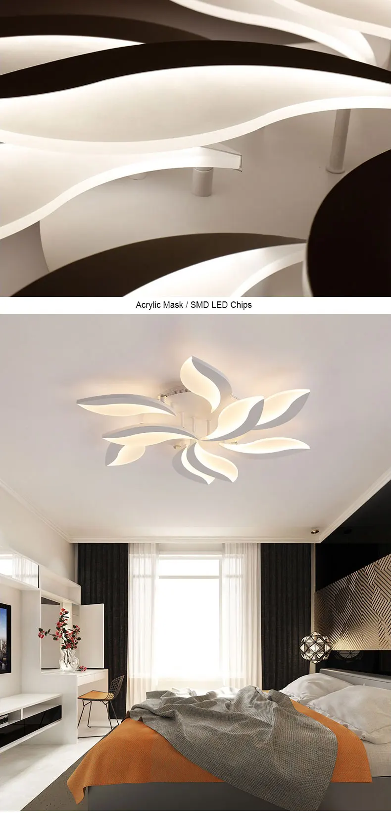 LICAN Modern led ceiling Chandelier lights for living room Bedroom Study Room home Dec Acrylic Ceiling Chandelier Lamp Fixtures