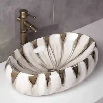 

Oval Bathroom Cloakroom porcelain wash basin sink ceramic basin sink Counter Top Wash Basin ceramic bathroom Sink