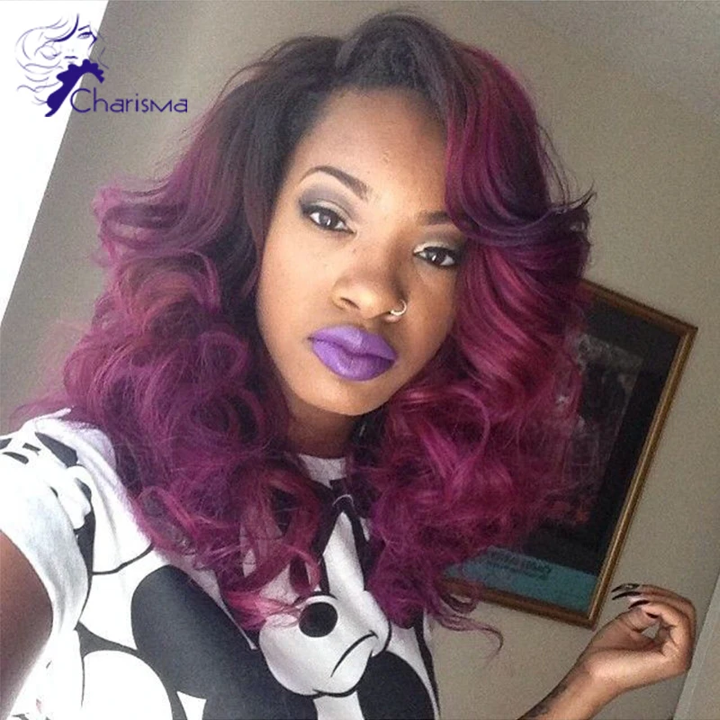 100 Peruvian Virgin Human Hair Omre Burgundy Wigs 150 Density