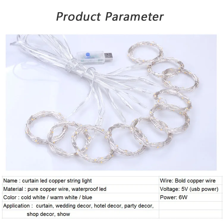Led string net light for curtain decor (2)