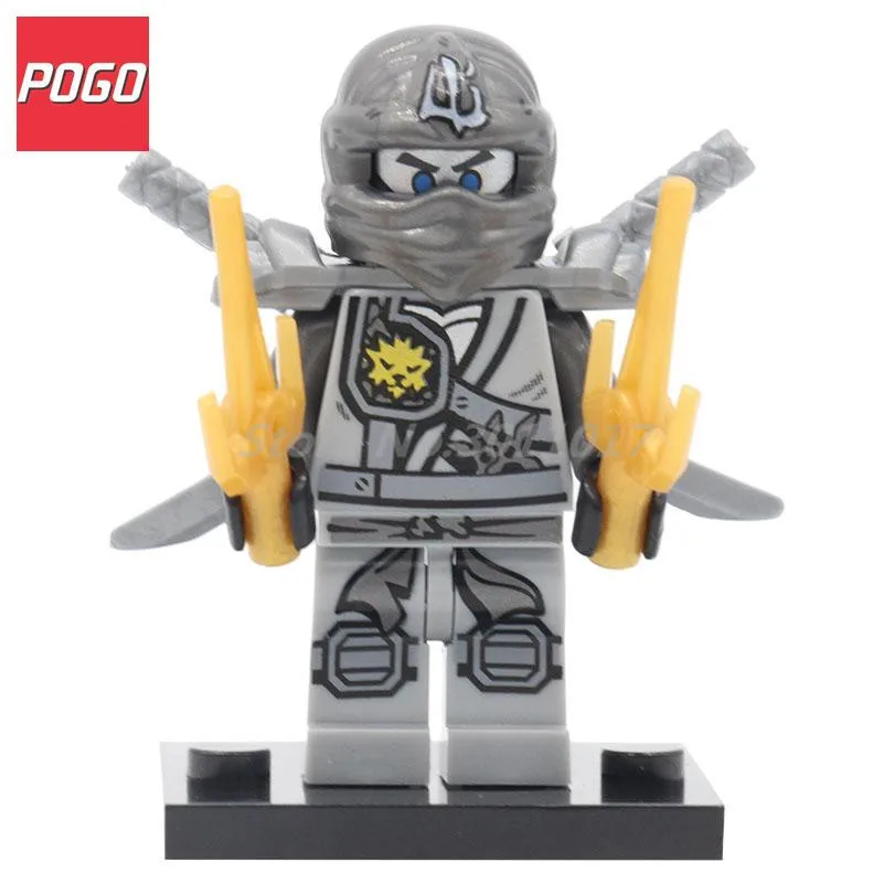 POGO Ninjagoinglys Super Hero Titanium Alloy Ninja Brick Toys Action Building Block Model Set Single Sale