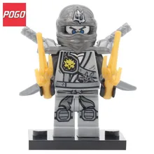 POGO Ninjagoinglys Super Hero Titanium Alloy Ninja Brick Toys Action Building Block Model Set Single Sale