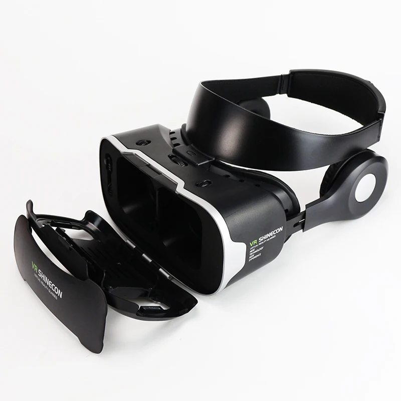 VR Shinecon 4,0 стерео Google Cardboard 3D очки смартфон Виртуальная реальность 360 шлем гарнитура для 4-5,5 'для мобильного