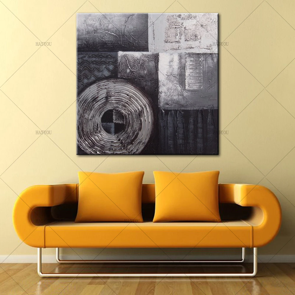 Cheap-Modern-Painting-Hand-Painted-Abstract-Black-and-White-Oil-Painting-Canvas-Art-Wall-Mural-Picture (2)