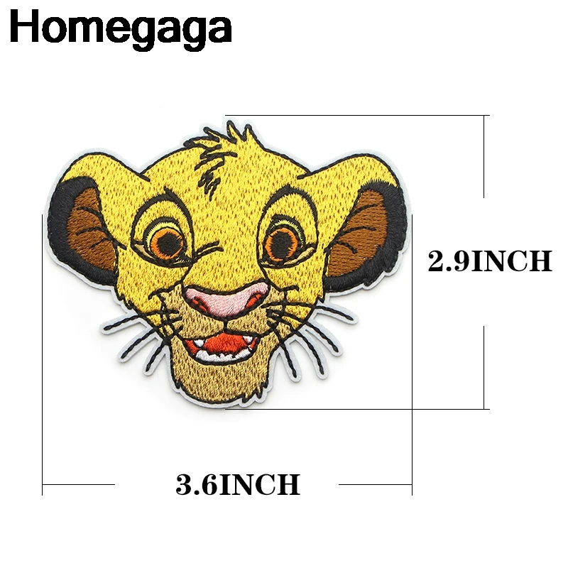 Homegaga лев Король гиен Simba DIY Вышивка для аппликации, шитья железа на одежду Рюкзак украшения наклейки значок лоскутное D2312