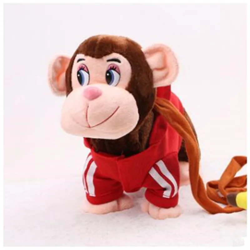 Мода электронные плюшевые одежда Костюмы обезьяна игрушка звучание Электрический животных Pet Детский Рождественский подарок Brinquedos Educativo