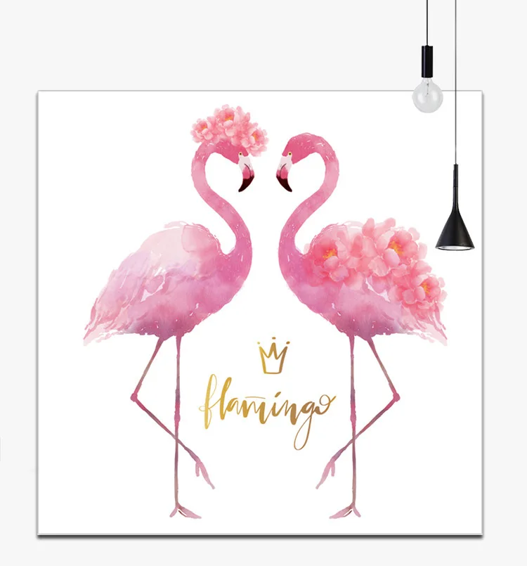 

Needlework,DIY cross stitch embroidery kit set pink kiss flamingo bird print pattern cross-stitch handwork painting wedding gift