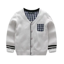 

MCYYXY Boys Sweater Coats Colored Cardigan Spring Buttons Clothing Little Kids Pocket Brand Kintwear Shirt