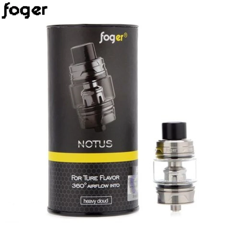 

Newest Vapor Atomizer 100% Original Foger Notus Atomizer 5ml Tank Capacity With Slide Top Filling Design E-cig Vape Tank