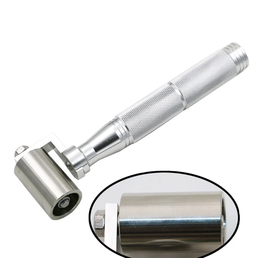 34mm/40mm Stainless Steel Flat Pressure Roller Wallpaper Apply Hand Tool W/ Bimetallic Bearing