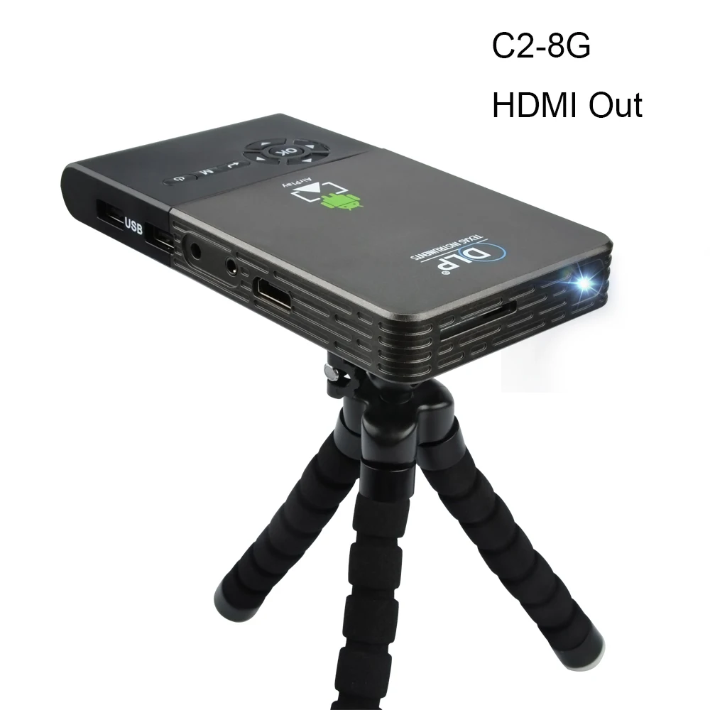 OTHA M6 C2 100ANSI Mini LED Projector font b Android b font 4 4 WiFi Bluetooth