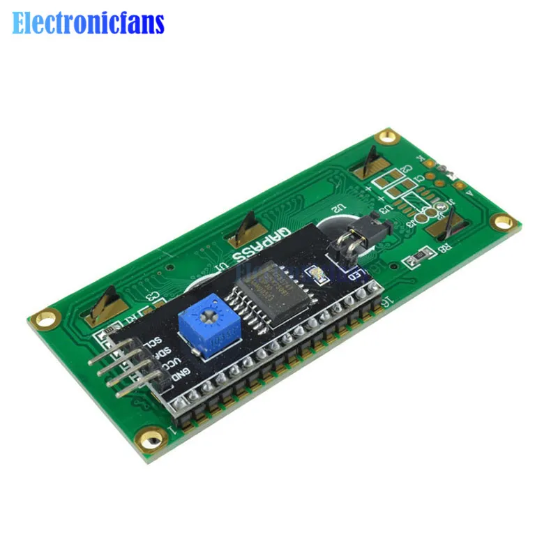 Модуль ЖКД синий зеленый Экран IIC I2C Интерфейс 1602 16*2 ЖК-дисплей 5 V для arduino 1602 ЖК-дисплей UNO R3 Mega2560 ЖК-дисплей 1602 адаптер пластины