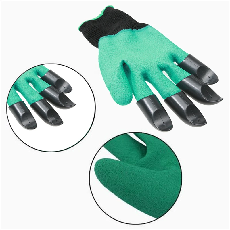 2 стиля 4 руки коготь ABS пластик садовые резиновые перчатки Садоводство копать посадки водонепроницаемый изоляции дома жизни гаджеты