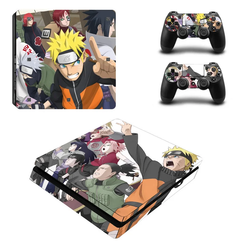 Виниловая наклейка Naruto для консоли PS4 Slim наклейки Sony PlayStation 4 с 2 контроллерами|decal