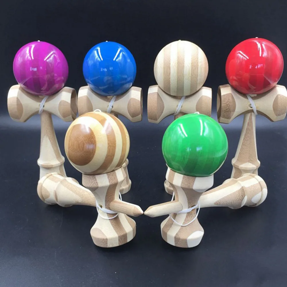 

New Professional Bamboo Kendama Toy Bamboo Kendama Skillful Juggling Ball Toy For Children Adult Colors Random Christmas Toy