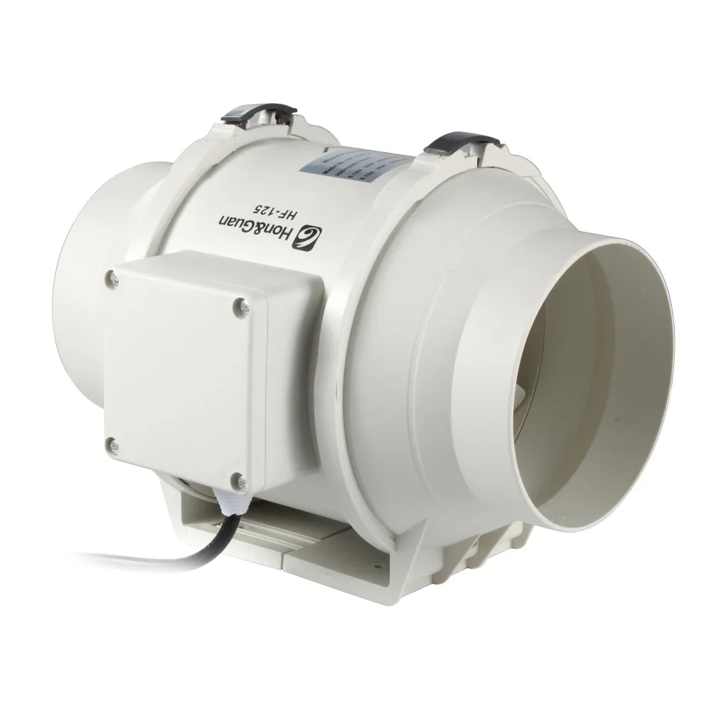4''~5'' 220V High Efficiency Inline Duct Fan Ventilation System Exhaust Extractor Fan Hydroponic Air Blower Booster for Bathroom