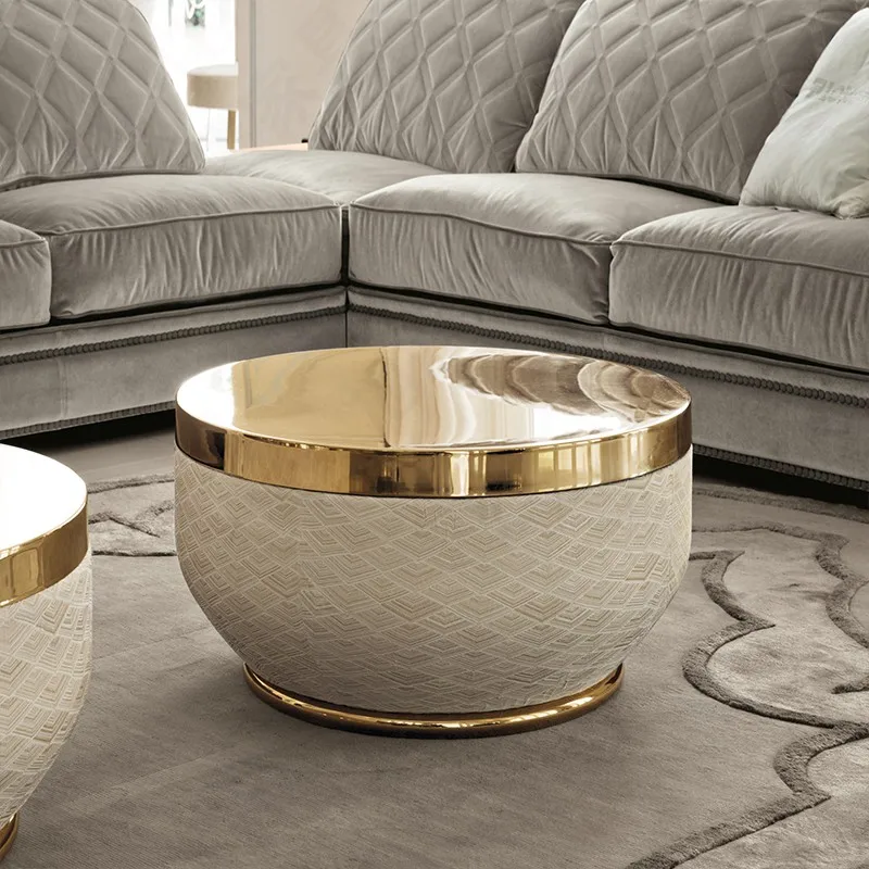 Custom creative modern living room furniture Matte leather coffee table